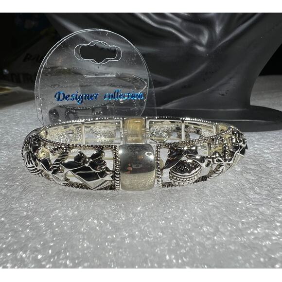 Beautiful Christmas Holiday BROKEN Bracelet Jewelry Beads Deadstock Loose BEADS - Picture 10 of 13